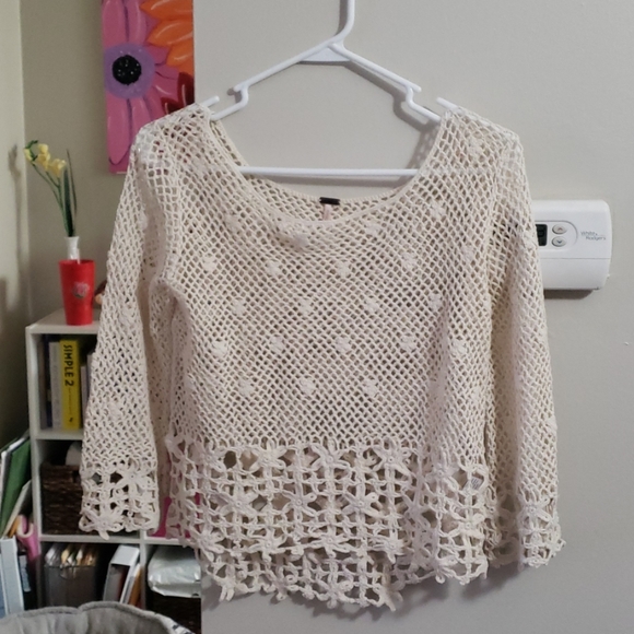 Poof! Tops - 🎉 Host Pick 🎉 NWOT Poof Couture Crocheted Top